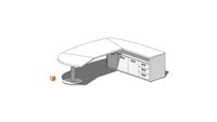 MECO 2021_DESK WITH PENISULA AND EXTENSION 265 x 212_INCLUDING SIDE UNIT_METRA