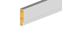 BATENTE DE PORTA 29X120 BRANCO DE MADEIRA PINUS-ENGENHARIA PINUS-SANTA LUZIA