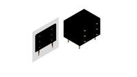 TOV TRIDENT BLACK NIGHTSTAND