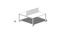 MECO 2021_DOUBLE DESK 160 X 165_WITH FRONTAL SCREEN_EASY