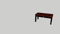 table basse noire plateau bois