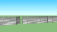 A tiered modern fence