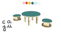 Mesa Stool (mesa + 2 banquetas)