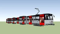 KT4 CKD Tatra - Gelenktriebwagen - Straßenbahn - CKD trams