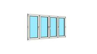 Окно четырехстворчатое VEKA WHS 60