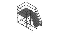 ACU Sliding Service Deck 2 level, L800 W230 - tower - Walraven BIS Yeti