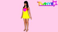 Girl with heart top