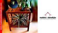 APARADOR DE MADEIRA - APARADOR RUSTICO - 2 TAMPOS 0,70M