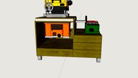 Planer and sander flip top cart with jointer