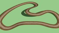 Dirt Racetrack with curves 3d model / @Bruce3dModeler