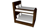 Queen Bunk Bed, Twin Trundle