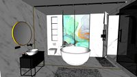 White Bathroom / Baie Alba