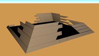 Pyramid of Cheops under construction - Gaza - Egypt