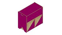 ESTANTE PE BANDEIRA 02 PRATELEIRAS - PINK