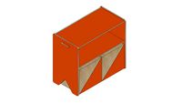 ESTANTE PE BANDEIRA 02 PRATELEIRAS - LARANJA
