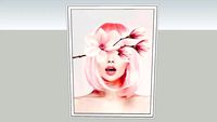 Quadro garota rosa