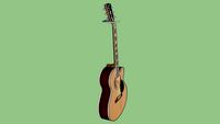 Violão com suporte