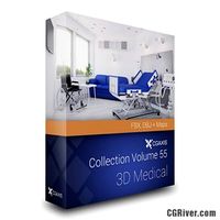 Volume 55 (FBX & OBJ): Hospital Equipment Collection - CGAxis 3D Models