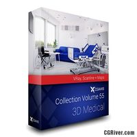 Volume 55 (VRay): Medical / Hospital Equipment Collection - CGAxis 3D Models