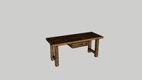 Mesa rustica de madera.