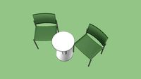 Cabaret table and chairs