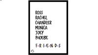 Seu Quadrinho - Quadro Personages Friends Branco