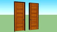 WOOD DOOR WITH DOOR JAMB
