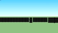 Modern fence with gates