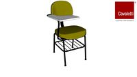 Cadeira Fixa com prancheta para estudos Start 4008 PU - Cavaletti