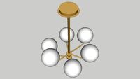 Suspension laiton et opaline, MORICIO