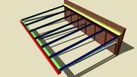 Toldo sem PILAR com perfil de aluminio Estrutural PC-5512 e viga calha Polysolution