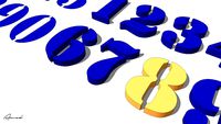 CHIFFRES STENCILS 2D - 3D