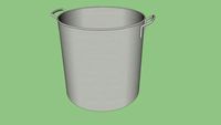 Olla de acero inoxidable 98 L / Stainless steel pot 26 Gal
