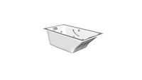 K-856-V Tea-for-Two(R)66' x 36' drop-in Effervescence whirlpool bath with spa/massage package