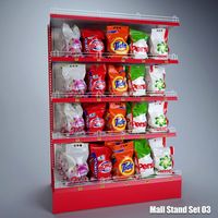 Mall Stand Set 03 3D Model