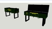 Grenade box, ammo box -table