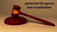 Law and auction gavel 3D Model