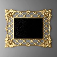 Baroque frame mirror 3D Model