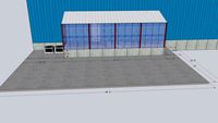 Commercial covered handicap ramp and stairs