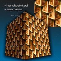 Seamless Hand Painted Bronze/Copper Scale Mail 2