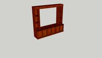 Solid Wood TV Cabinet Arch. Nins