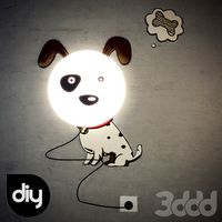 DIY Cartoon 3D Spotted Dog