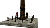 Town Center Obelisk with bollards