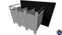 Toilet Partition 3-Stall