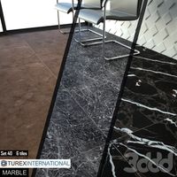 TUREX INTERNATIONAL Marble Tiles Set 40