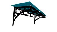 Навес (awning) с коваными элементами + закаленное стекло (glass) 10 мм.