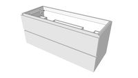 180840 -Qisani Impero 120 Matwit -onderkast twee laden - under cabinet