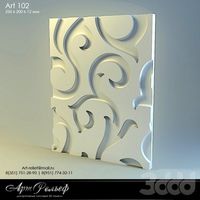 Гипсовая 3d панель 102 от Арт Рельеф
