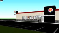 Fully furnished Burger King restaurant/Burger King totalmente equipado