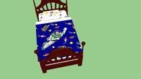 Toy Story 1 Andy's Buzz Lightyear-Themed Bed
